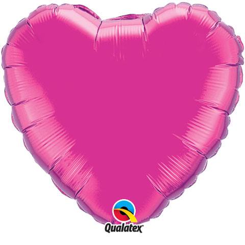 Solid Colour Heart Magenta Qualatex