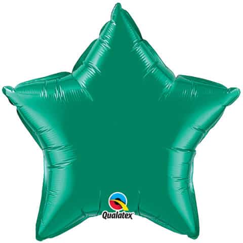 20" / 51cm Solid Colour Star Emerald Green Qualatex #99654