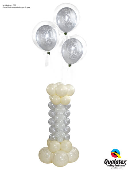 Kolumna Balonowa Entwined Hearts Wedding Column 2m