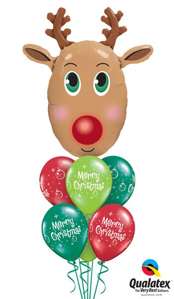 Bukiet 455# - 36″ / 91cm Red Nosed Reindeer Qualatex #40077, 27712_6