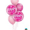 Bukiet 51 Brithday Pink Sparkle Qualatex #37913 25588-3