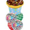 Bukiet 27 Choclate Frosted Cupcake Qualatex #30697 13795-2 18461-2