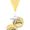 Bukiet 161 Bubbly Wine Glass Qualatex #16269 19031-2