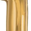 34" / 86cm Number One Metallic Gold Qualatex #30473