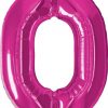 34" / 86cm Number Zero Magenta Qualatex #30551