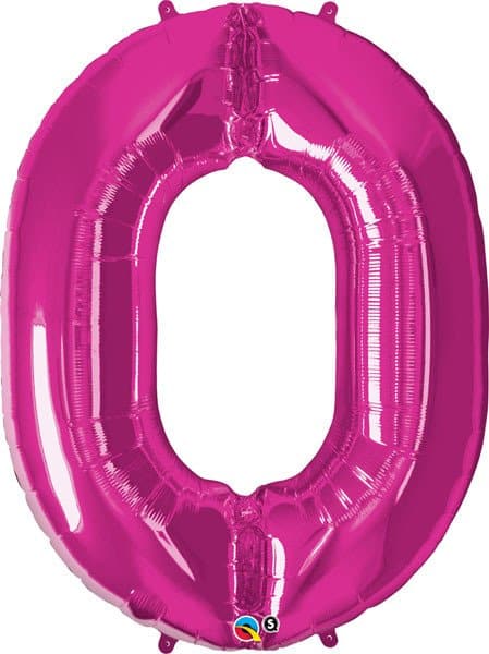 34" / 86cm Number Zero Magenta Qualatex #30551