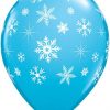 11" / 28cm Snowflakes & Sparkles A Round Robin"s Egg Blue Qualatex #33531-1