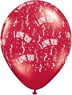 5" / 13cm I Love You A Round Qualatex #39511-1