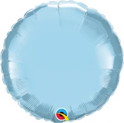 18″ / 46cm Solid Colour Round Pearl Light Blue Qualatex #63745