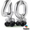 Bukiet 422 Number Four Silver Qualatex #30413 30392 13780-8 42999-8