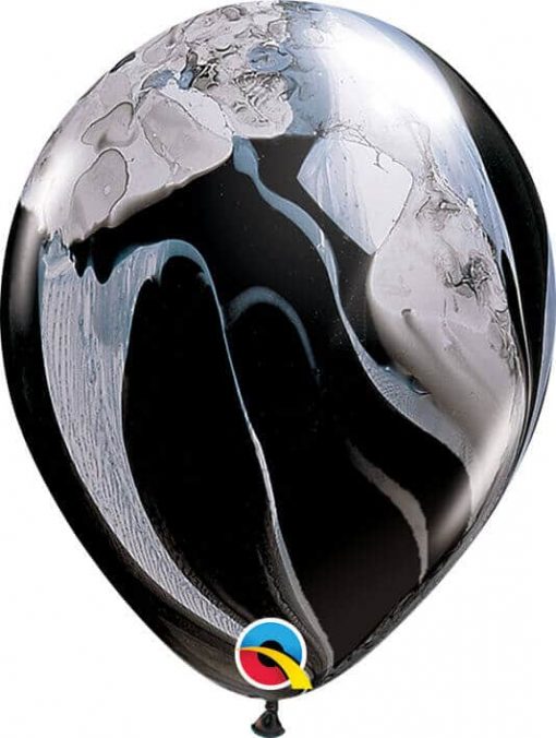 11 28cm SuperAgate Black & White Qualatex #39921-1