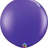 3' 91cm Transparent Quartz Purple Qualatex #42875-1