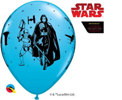 11" / 28cm Star Wars: The Last Jedi Asst of Red, Lime Green, Robin's Egg Blue Qualatex #55507-1