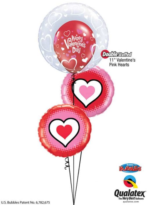 Bukiet 774 Happy Valentine's Hearts Qualatex #29505 23407 78545-2