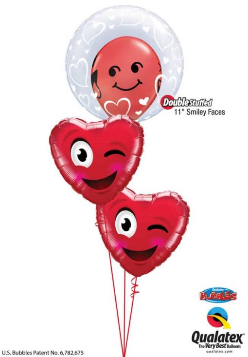 Bukiet 801 Sly Valentine's Smiles Qualatex #29505 85705-1 78549-2