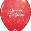 11" / 28cm Birthday Shining Star Red Qualatex #11155-1