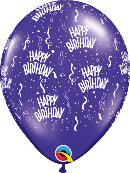 11" / 28cm Birthday-A-Round Fantasy Asst Qualatex #12583-1