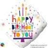 18″ / 46cm Happy Birthday To You Candles Qualatex #78666