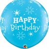 3' / 91cm Birthday Sparkle-A-Round Robin's Egg Blue Qualatex #43543-1