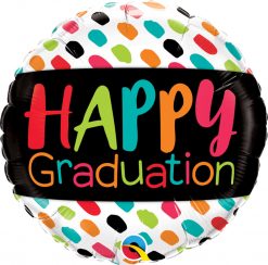 18" / 46cm Happy Graduation Color Dabs Qualatex #55839