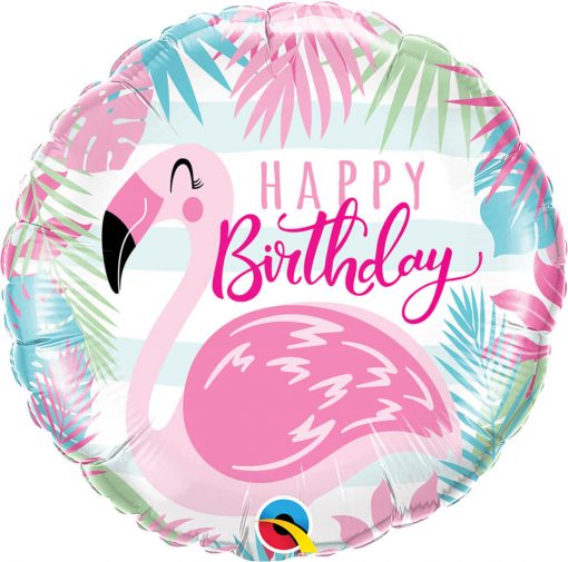 18″ / 46cm Birthday Pink Flamingo Qualatex #57274