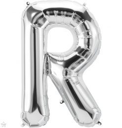 34" / 86cm Silver Letter R North Star Balloons #58972