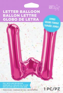 34" / 86cm Magenta Letter W North Star Balloons #59648