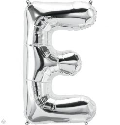 34" / 86cm Silver Letter E North Star Balloons #59664