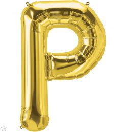 34" / 86cm Gold Letter P North Star Balloons #59942