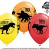 11" / 28cm Jurassic World: Fallen Kingdom Asst of Red, Yellow, Orange Qualatex #80790-1