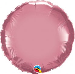 18" / 46cm Round Chrome® Mauve Qualatex #90024