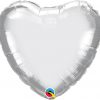 18″ / 46cm Heart Chrome® Silver Qualatex #90034