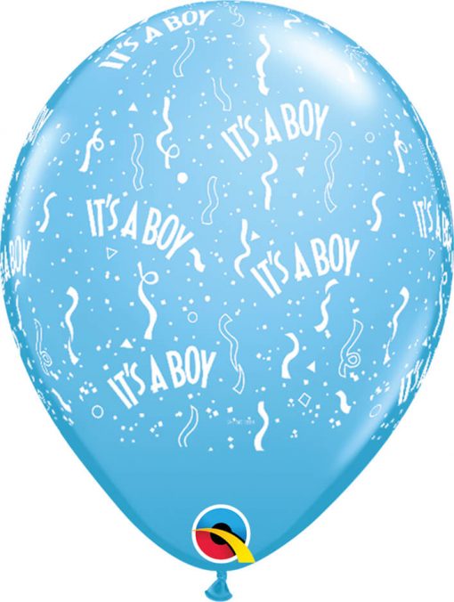 11" / 28cm It's A Boy-A-Round Pale Blue Qualatex #11754-1