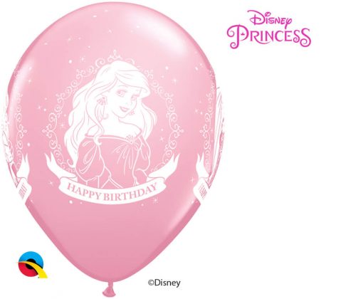 11" / 28cm Disney Princess Birthday Asst of Wild Berry, Pink, Spring Lilac Qualatex #18684-1