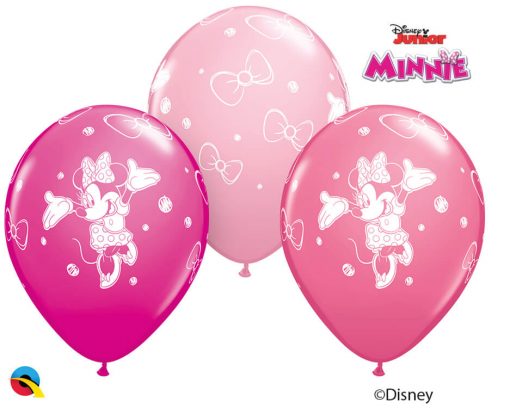 11" / 28cm Disney Minnie Asst of Wild Berry, Pink, Rose Qualatex #18685-1