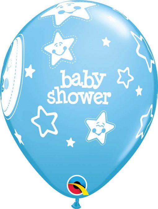 11" / 28cm Baby Shower Moon & Stars Qualatex #36982-1