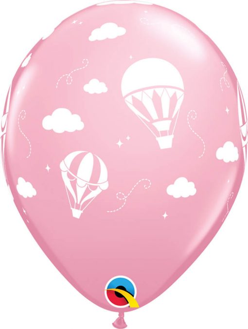 11" / 28cm Hot Air Balloons Asst of Wild Berry, Pink Qualatex #86559-1