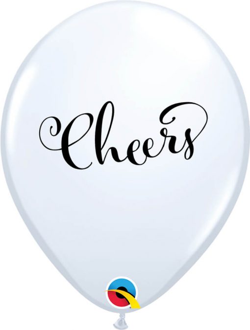 11" / 28cm 6szt Simply Cheers White Qualatex #91142