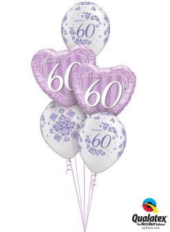 Bukiet 975 Sweet 60th Celebration Qualatex #49132-2 50218-3