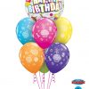 Bukiet 1077 Colorful Birthday Cupcakes & Candles Qualatex #30799 31227-6