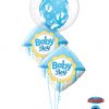 Bukiet 1041 Blue Baby Boy Feet Bouquet Qualatex #49459 14637-2 44794