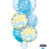 Bukiet 1185 Baby Boy Polka Dots and Confetti Qualatex #57789 55385-2 55988-3