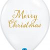 11" / 28cm Simply Merry Christmas Asst of Diamond Clear Qualatex #97322-1