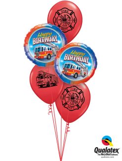 Bukiet 1252 Happy Birthday Fireman Qualatex #41686-2 86598-3