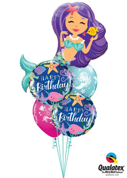 Bukiet 1272 Magical Mermaid Birthday Qualatex #57815 87998-2 58381-2