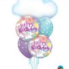 Bukiet 1264 Birthday Stars & Unicorns Qualatex #78553 88010-2 88400-2