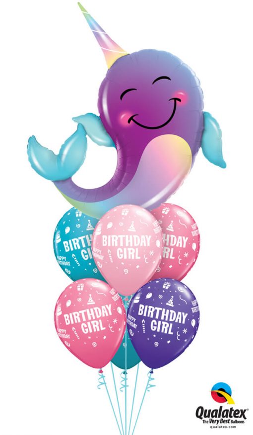 Bukiet 1271 Gnarly Narwhal Birthday Qualatex #87956 20266-6