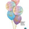 Bukiet 1276 Swirly Whirly Birthday Colors & Dots Qualatex #88052-2 56844-3 43766-1 43762-1 43754-1