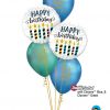 Bukiet 1344 Chrome Blue ‘N’ Gold Birthday Qualatex #57289-2 91019-3 58272-2 58273