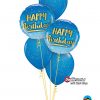 Bukiet 1341 Blue ‘N’ Gold Birthday Qualatex #78676-2 90954-3 43742-3